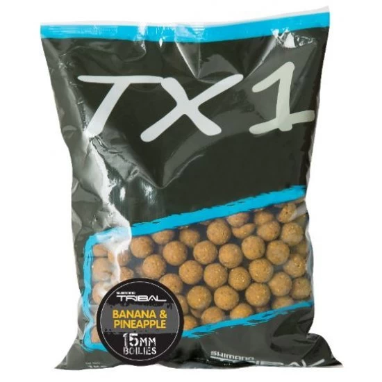 Shimano Tribal TX1 Banana And Pineapple Boilies 15mm 5kg 1 Shimano Tribal TX1 Banana And Pineapple Boilies 15mm 5kg